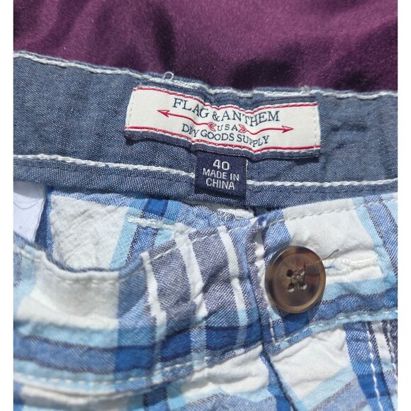 Mens Shorts Bundle 3 Pairs*40 Flag & Anthem Blue Plaid, 40 Rust Izod,38 Retrofit - Picture 4 of 13